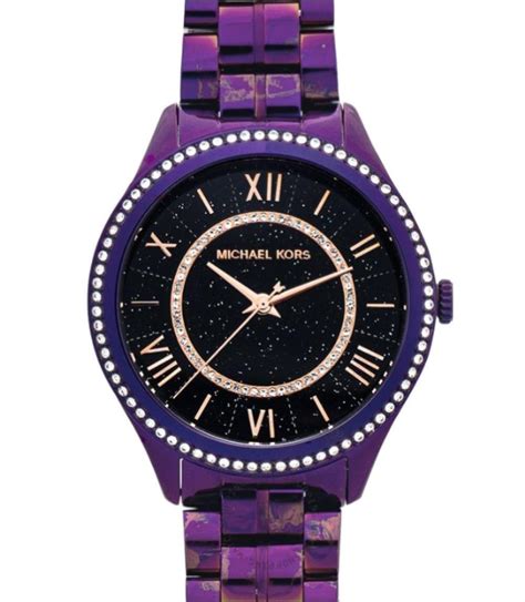 michael kors women's purple watch with jewels|mk3724.